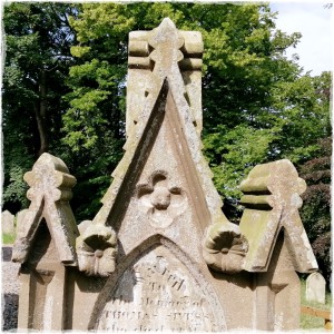 ornate headstone