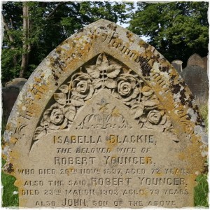 ornate headstone